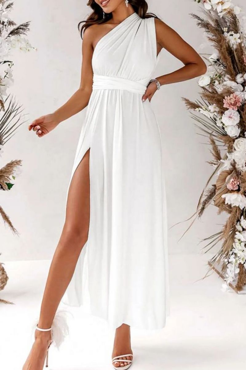 Női alkalmi ruha csodás fehér maxi