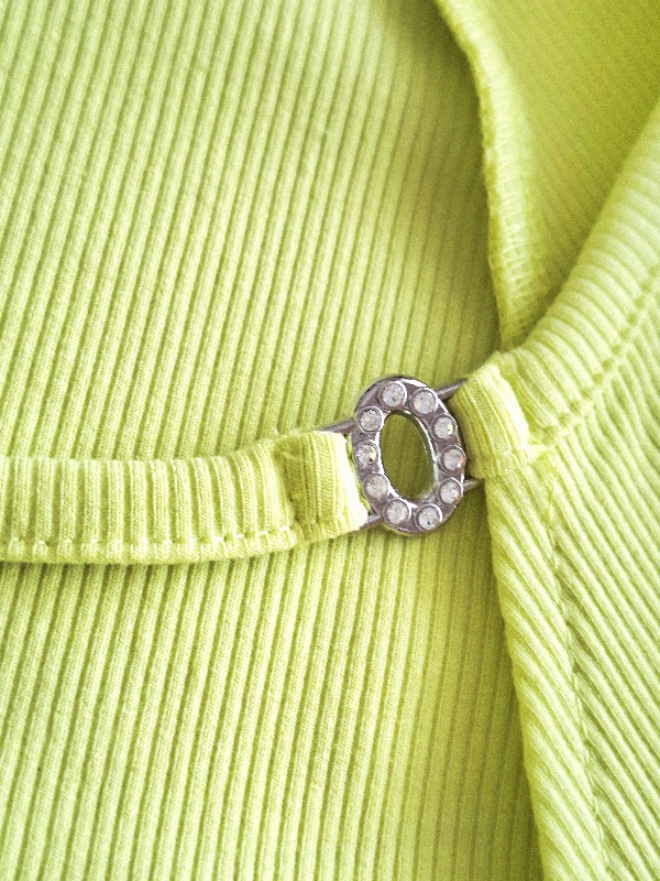 Élénkzöld felső bordázott