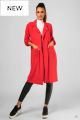 Női kabát, kabátka vékony anyagból - piros 